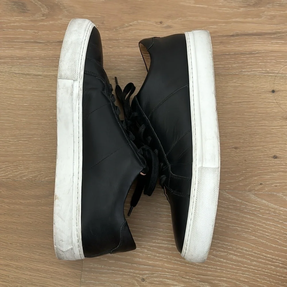GREATS Men’s Royal Sneaker Black White Italian Leather Casual Shoes Size 11